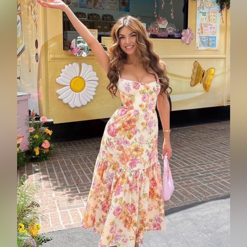 House of CB floral Elia Dress | Size L (regular cup)